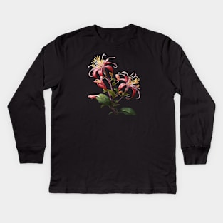 Honeysuckle Vine Artistic And Stylized Kids Long Sleeve T-Shirt